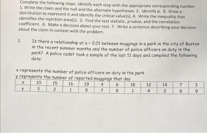 Solved Complete the following steps. Identify each step with | Chegg.com