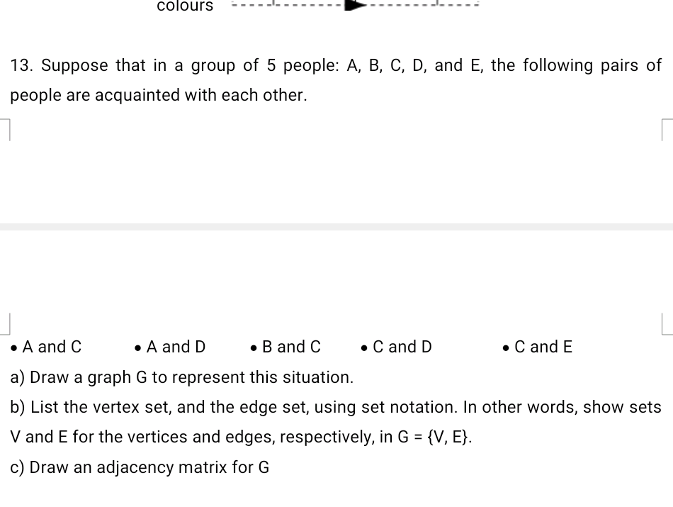 Solved 13. Suppose That In A Group Of 5 People: A,B,C,D, And | Chegg.com