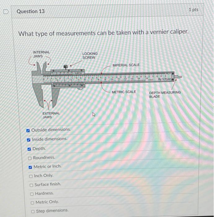 Solved Question 1 1 pts The main purpose of "measurement | Chegg.com