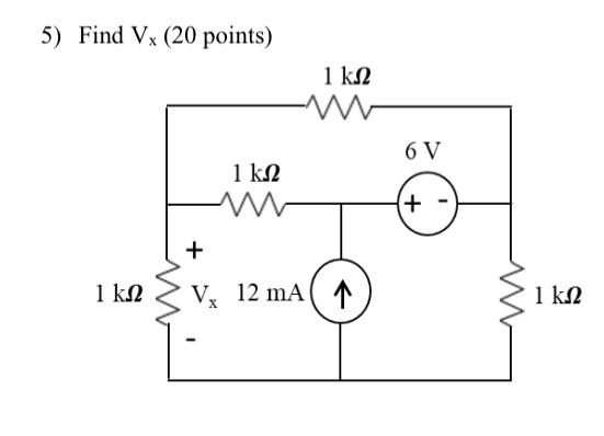 Solved 5. Solve the following problems using Nodal analysis | Chegg.com