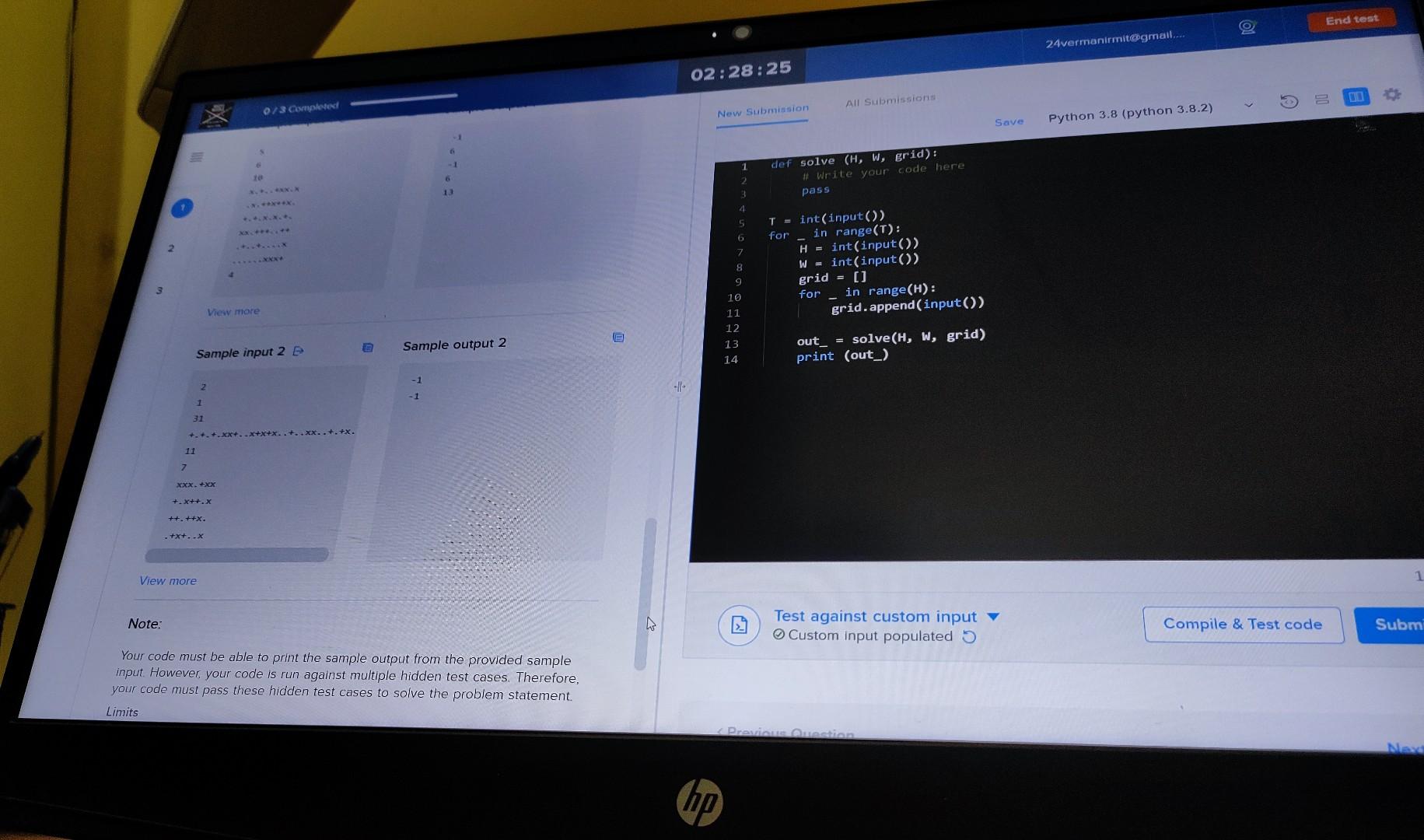 Task Print in new line: −1, if it is not possible to | Chegg.com