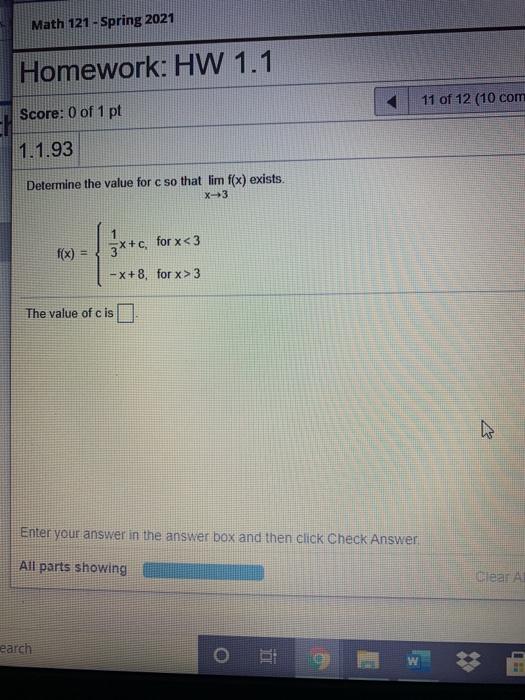 Solved Math 121 Spring 21 Homework Hw 1 1 11 Of 12 Chegg Com