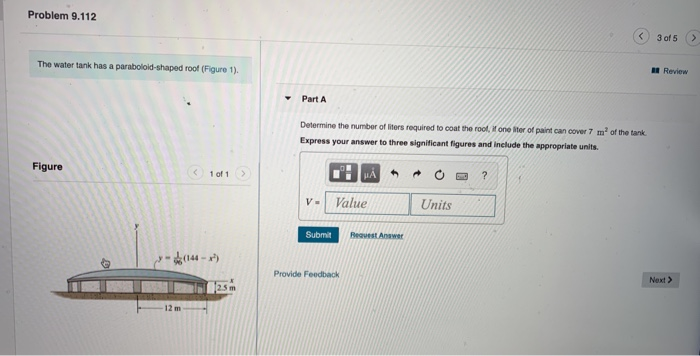Solved Problem 9.112 3 of 5 The water tank has a | Chegg.com