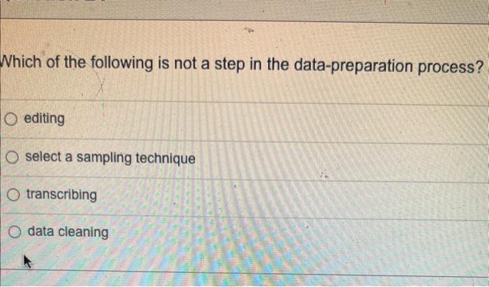 Solved Which of the following is not a step in the | Chegg.com