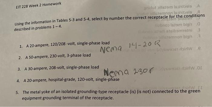Eit 228 Week 2 Homework Gnidut Billstom Isotals A Do Chegg Com