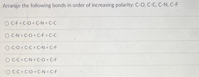 Solved Which of the following compounds is likely to have | Chegg.com