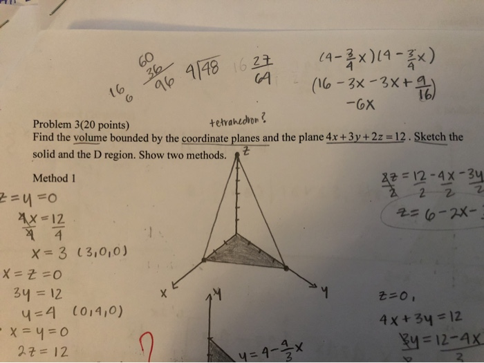 Find The Volume Bounded By The Coordinate Planes And Chegg Com