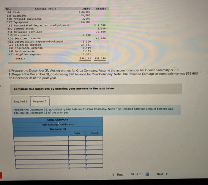 Solved Credit Debit 18,000 13,500 2,000 23,000 No. Account