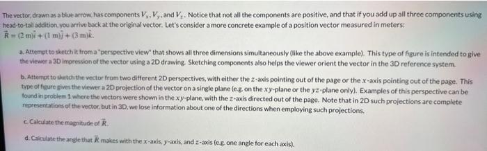 Solved Consider the following sketch of a three-dimensional | Chegg.com