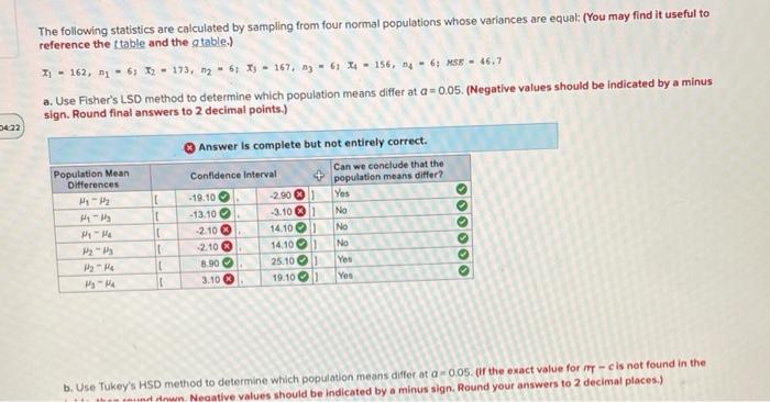 Solved The Following Statistics Are Calculated By Sampling | Chegg.com