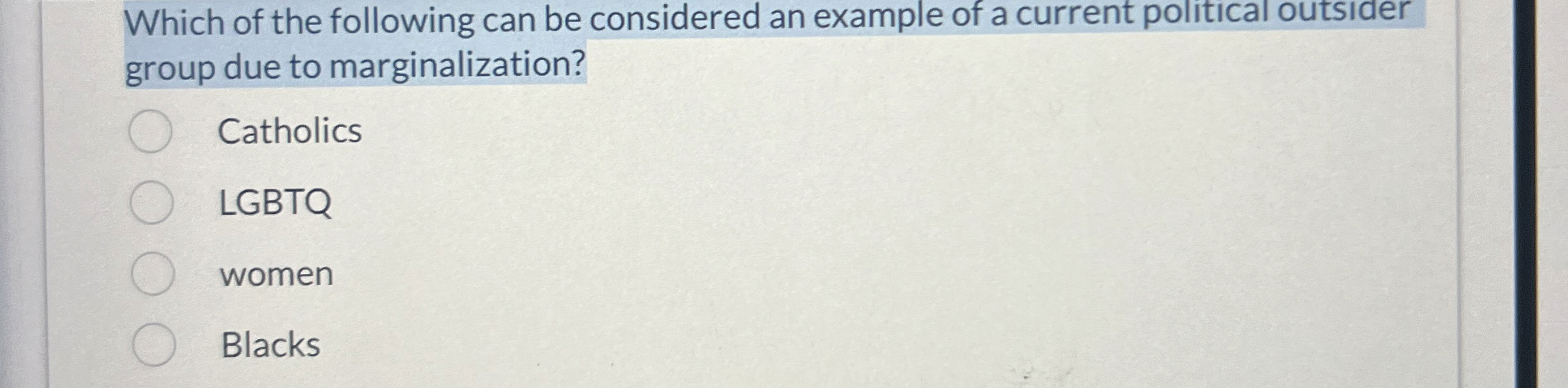 Solved Which of the following can be considered an example Chegg com