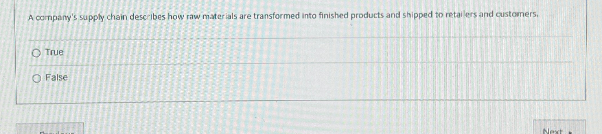 What best describes what a supply chain is