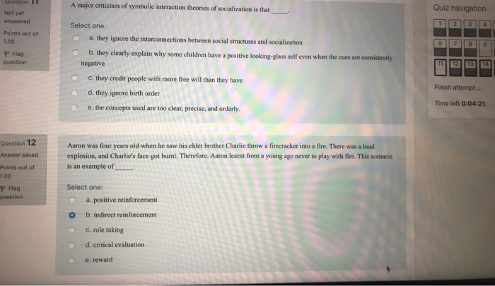 Solved Question 11 A major criticism of symbolic interaction | Chegg.com