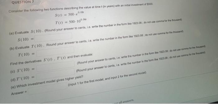 Solved Consider the following two functions describing the | Chegg.com