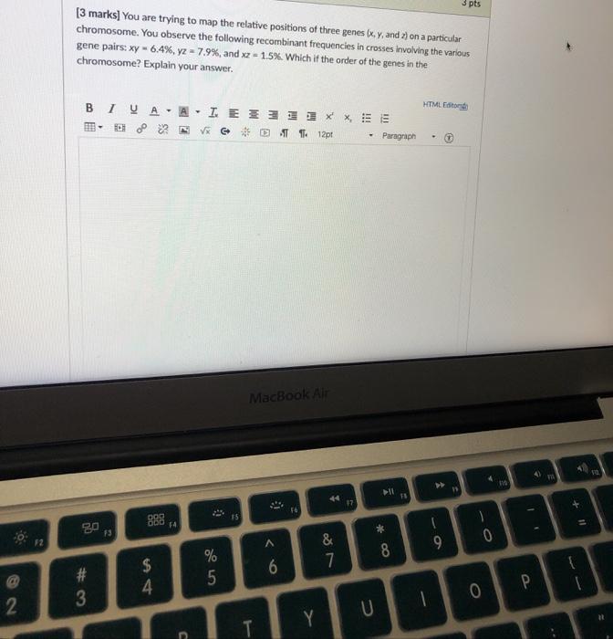 Solved 3 pts [3 marks] You are trying to map the relative | Chegg.com