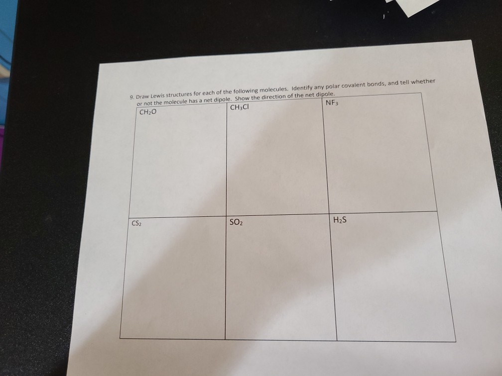 Solved 9. Draw Lewis structures for each of the following | Chegg.com
