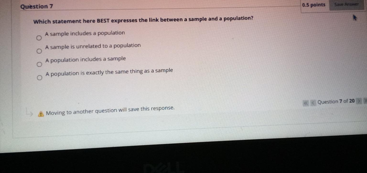 Solved Question 7 0.5 points Save Answer Which statement | Chegg.com