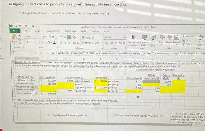 Assigning Indirect Costs To Products Or Services | Chegg.com