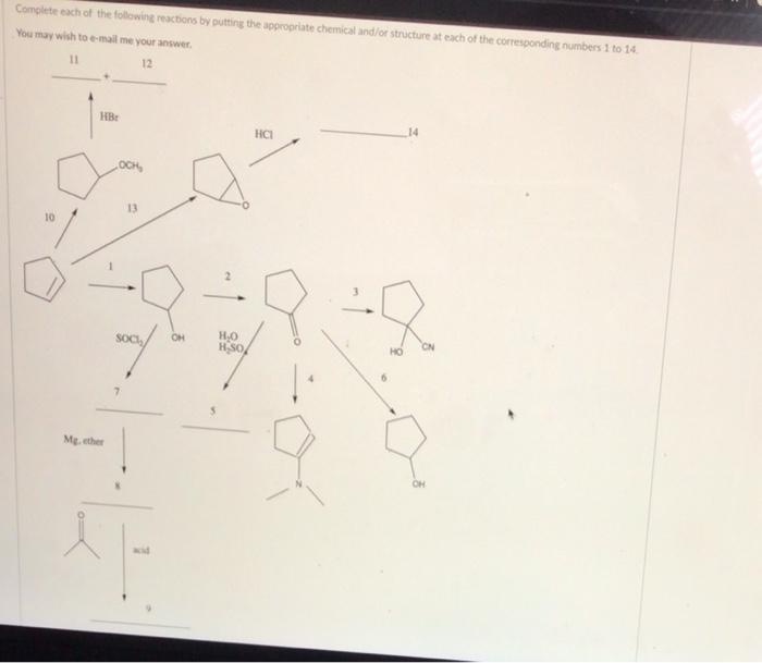Solved complete each of the following reaction by putting | Chegg.com