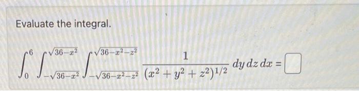 integral of 1 sqrt 36 x 2