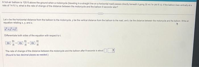 Solved A hot-air balloon is 120ft above the ground when a | Chegg.com