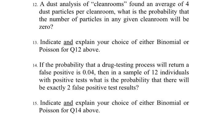 Solved 12. A dust analysis of 