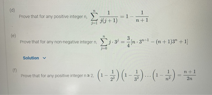 Solved Prove that for any positive integer n, -1 j() +1) n + | Chegg.com