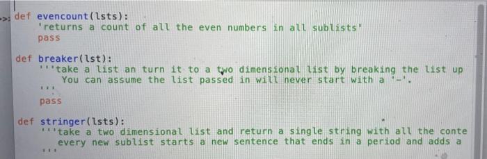 Solved 1. Write a function eventcount () that takes a | Chegg.com