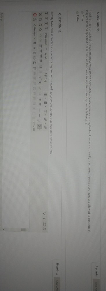 Solved QUESTION 11 5 points Save a Imagine that a breach of | Chegg.com