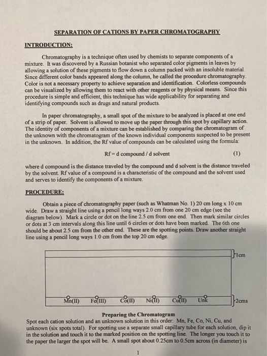 Identification Of Cations By Paper Chromatography 36+ Pages Summary Doc [550kb] - Updated 2021 