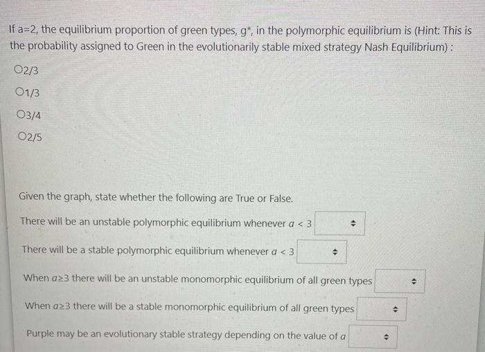 Solved Consider an evolutionary game between a green type | Chegg.com