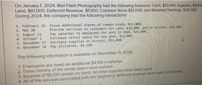 Solved On January 1 2024 Red Flash Photography Had The Chegg Com   Image