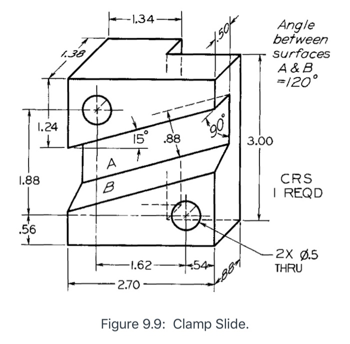 Solved Draw the front, top, right side view and auxiliary | Chegg.com