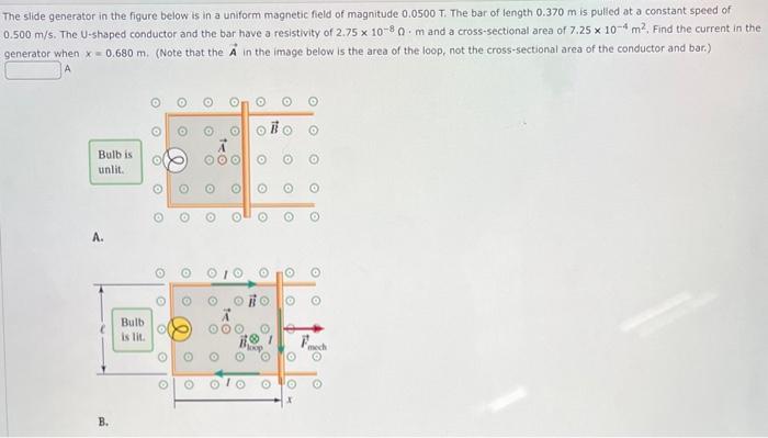 Solved The slide generator in the figure below is in a | Chegg.com