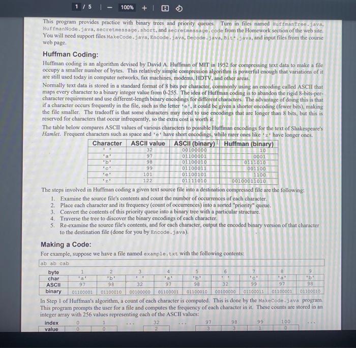 Solved This program provides practice with binary trees and | Chegg.com