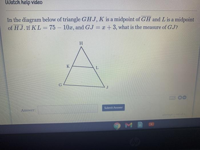 Solved Watch Help Video In The Diagram Below Of Triangle | Chegg.com