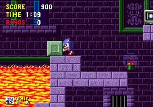 Solved Sonic has to push a block on this level into the | Chegg.com