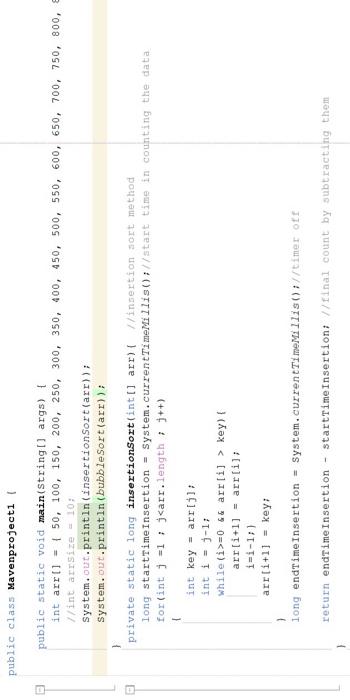 Solved Extend the implementation of the sorting algorithms | Chegg.com
