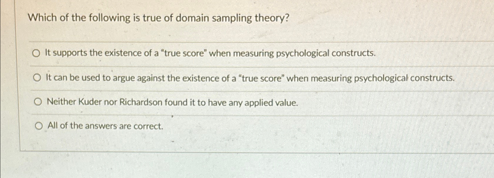 Solved Which of the following is true of domain sampling | Chegg.com