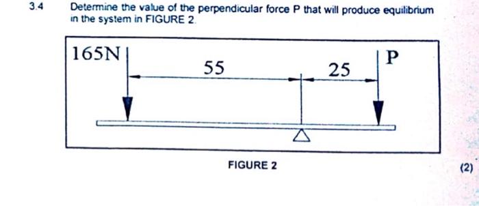 Solved 3.4 Determine the value of the perpendicular force P | Chegg.com