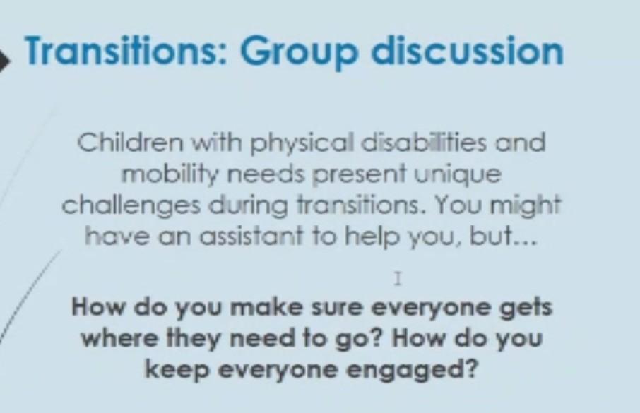 Solved Transitions: Group discussion Children with physical | Chegg.com