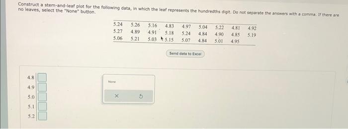 Solved Construct a stem-and-leaf plot for the following | Chegg.com