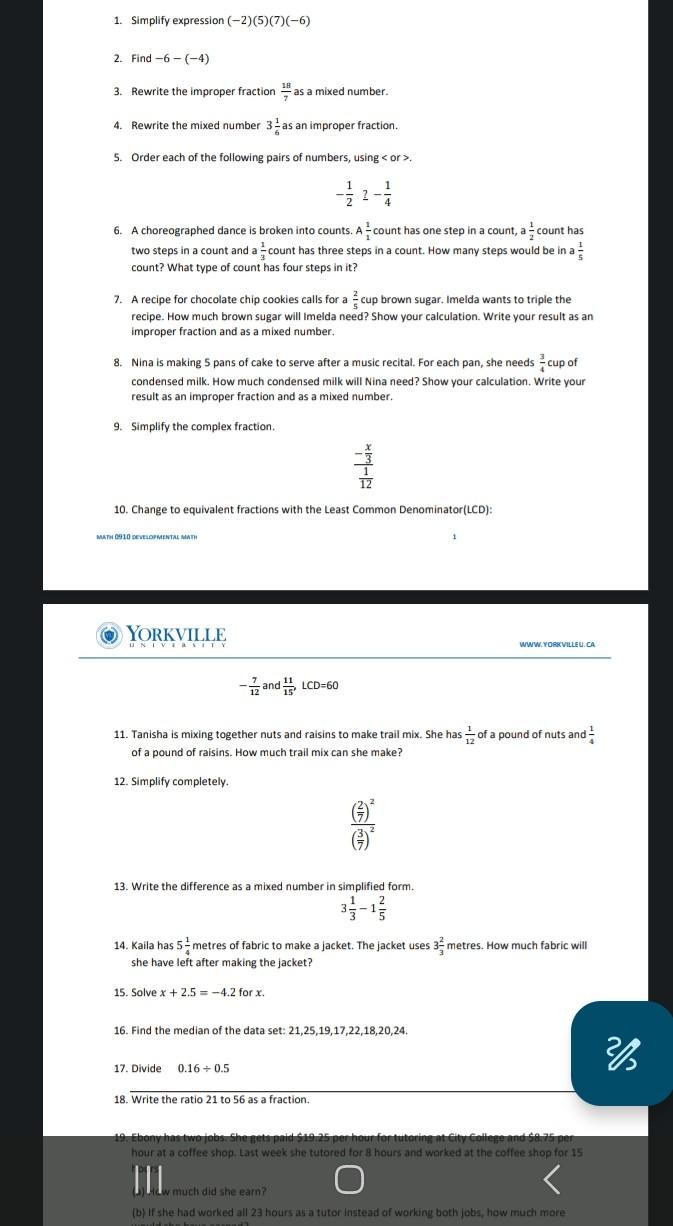 Solved 1. Simplify expression (-2) (5)(7)(-6) 2. | Chegg.com