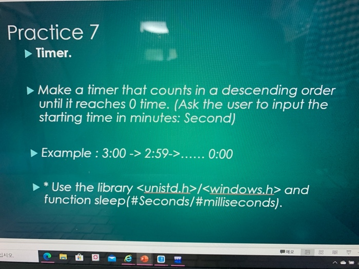 Solved Practice 7 Timer Make A Timer That Counts In A Chegg Com