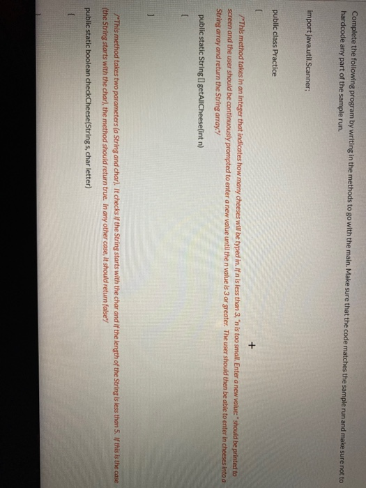 Solved Complete the following program by writing in the | Chegg.com