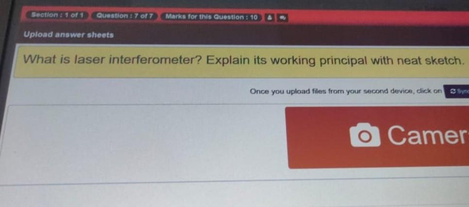 Solved Section : 1 of 1 Question : 7 of 7 Marks for this | Chegg.com