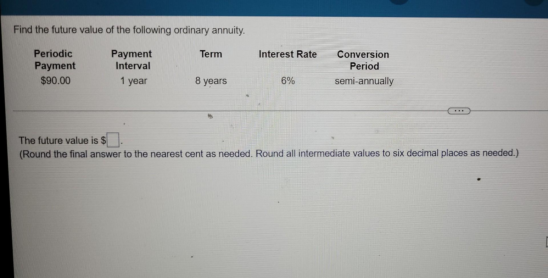 Solved Find The Future Value Of The Following Ordinary | Chegg.com