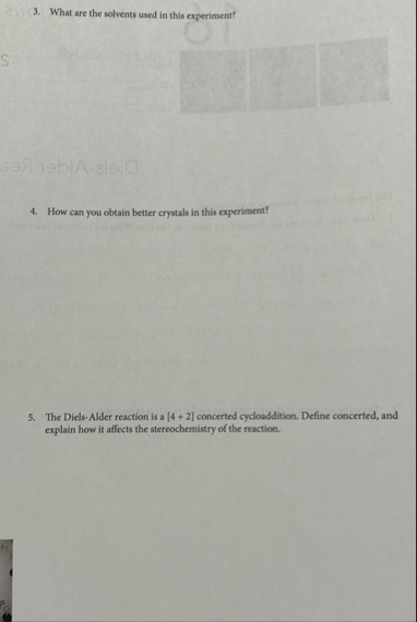 Solved What are the solvents used in this experiment?How can | Chegg.com