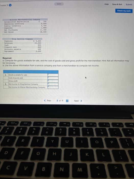 Solved Chapter 5 Help Save & Exit Submit Check my work 9.500 | Chegg.com