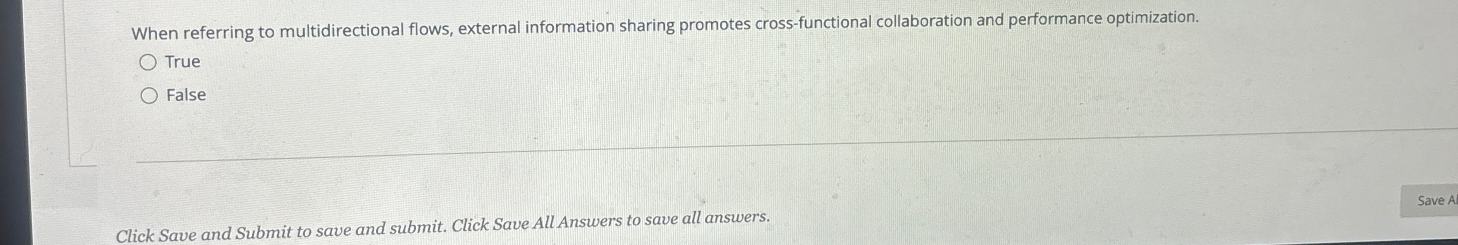 Solved When referring to multidirectional flows, external | Chegg.com